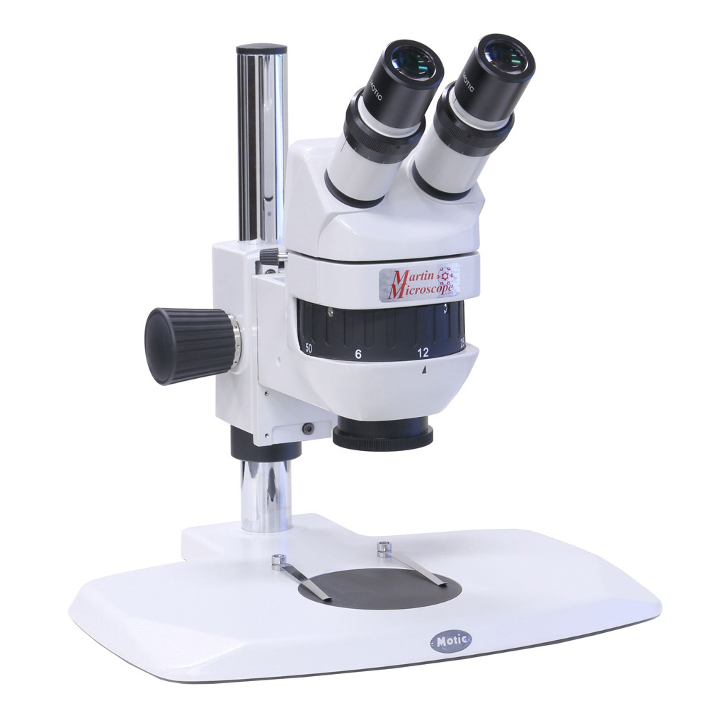 Motic K400 Stereomicroscope 4 Power:  6x, 12x, 25x, 50x