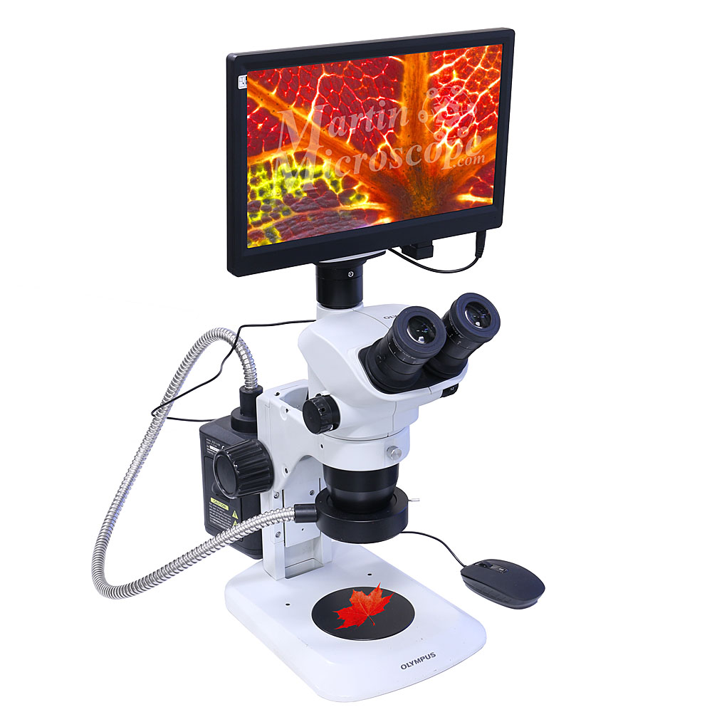 Olympus SZ61 Trinocular Zoom Stereomicroscope, USED, with Digital Camera
