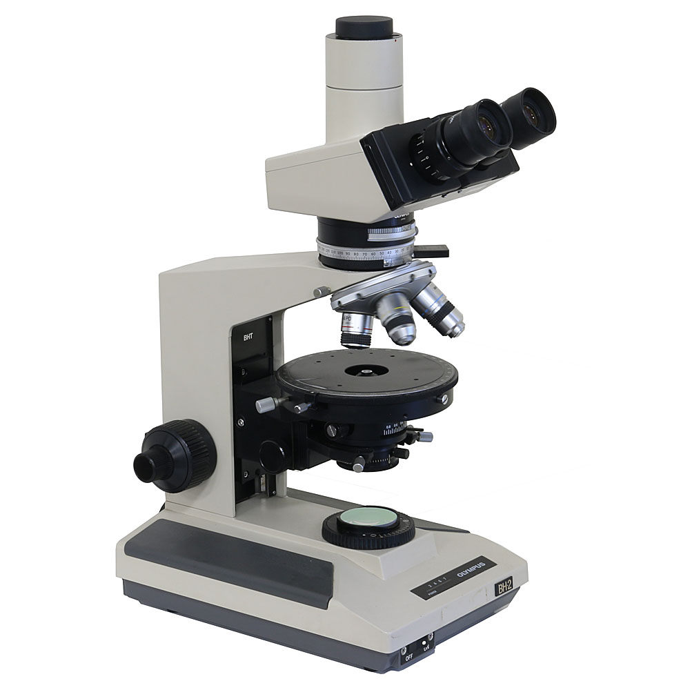 Olympus BH2 Trinocular Polarizing Microscope, Used