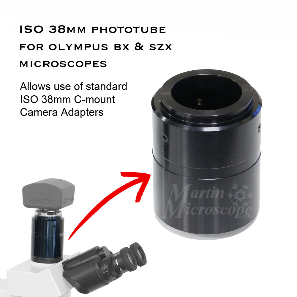 ISO 38mm Phototube for Olympus BX & SZX Microscopes